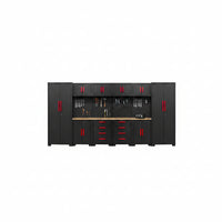 Garage Storage Cabinet System - 2 * 6-Pcs Workshop Set | with Steel Cabinet Drawers, Tool Chest, Workbench, Pegboard for Tool Organization