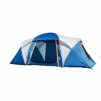 Tents for Camping, Waterproof 10 Person Family Tent with Double Layer & 4 Large Mesh Windows, Weather Resistant Easy Setup 2 Room Big Tent for Music Festival, Parties, 18 X 9 X 6.8Ft