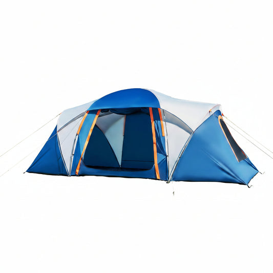 Tents for Camping, Waterproof 10 Person Family Tent with Double Layer & 4 Large Mesh Windows, Weather Resistant Easy Setup 2 Room Big Tent for Music Festival, Parties, 18 X 9 X 6.8Ft