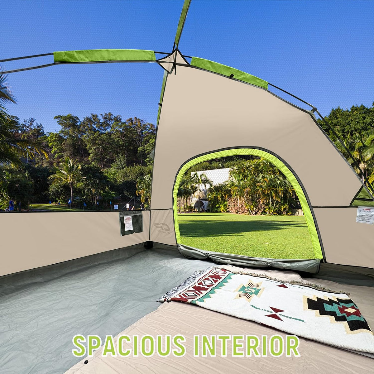 Tents for Camping 2/4/6 Person, Waterproof Windproof Dome Tent | Camping Tents with Rainfly Easy Setup in 5 Mins, Portable Tents with Mesh Window & Carry Bag for Outdoor Camping Backyard